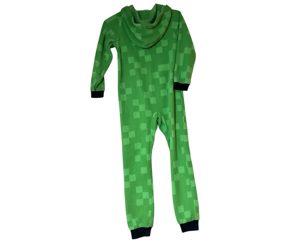 Minecraft Boys Hooded Pajamas Creeper Face