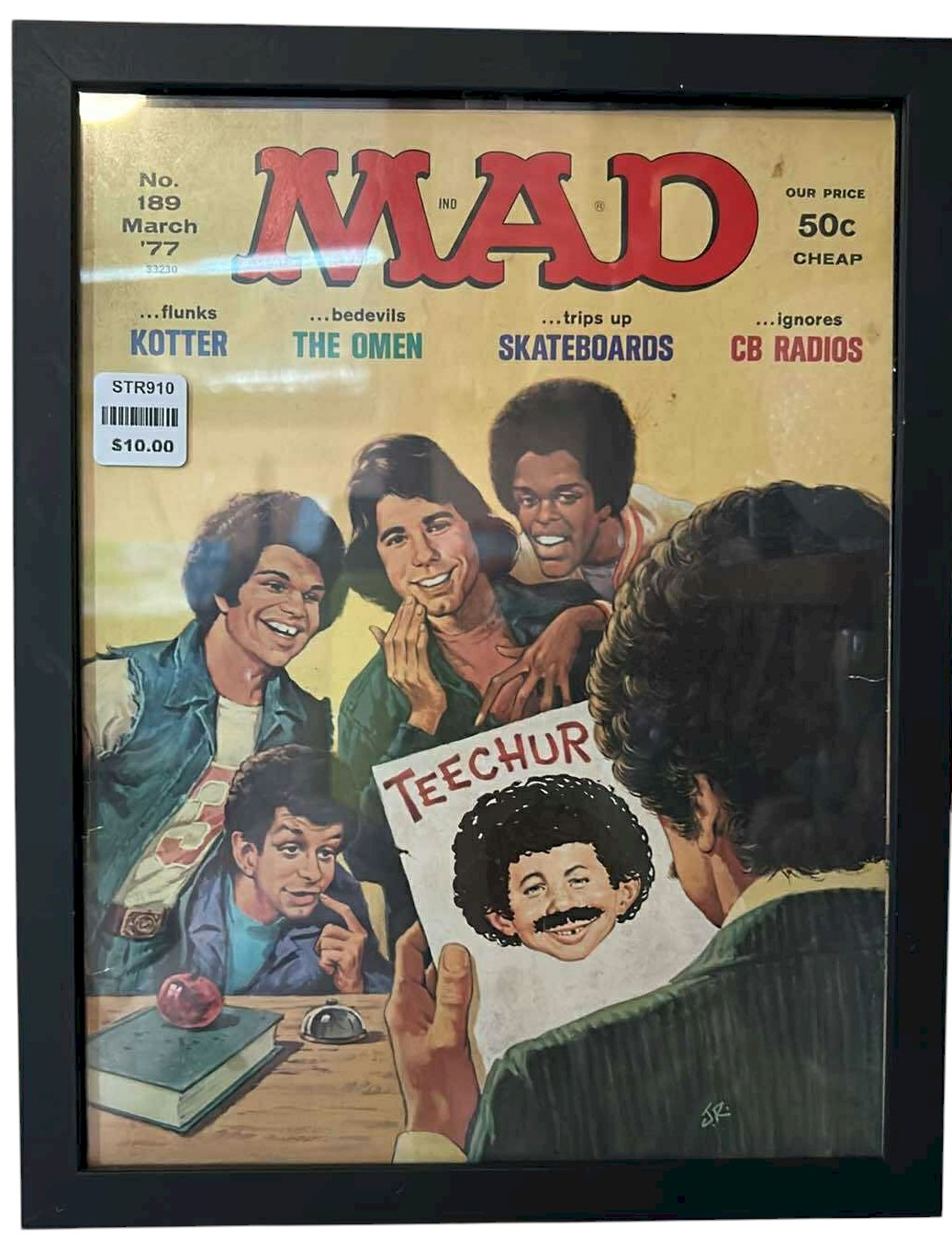 Framed MAD Magazine cover print – vintage style