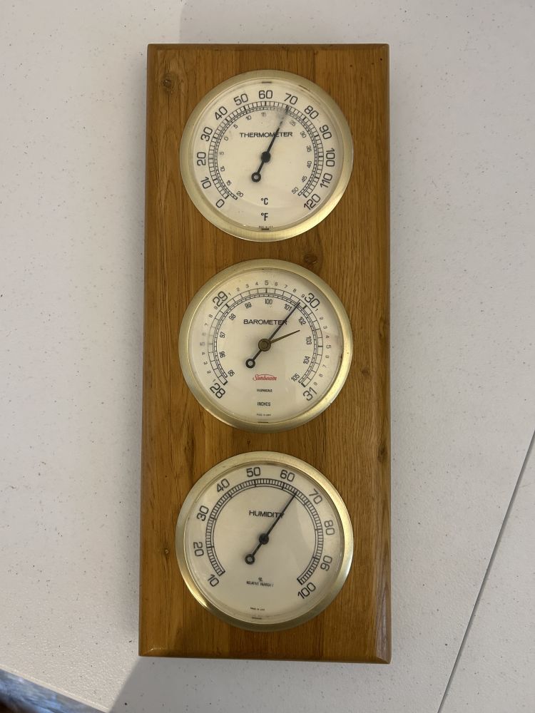 Sunbeam Wall Thermometer, Barometer, and Hygrometer