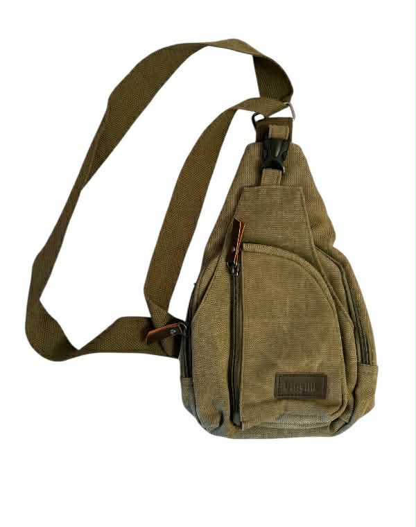 Binghu Canvas Sling Backpack Crossbody Bag Purse 7.5x13